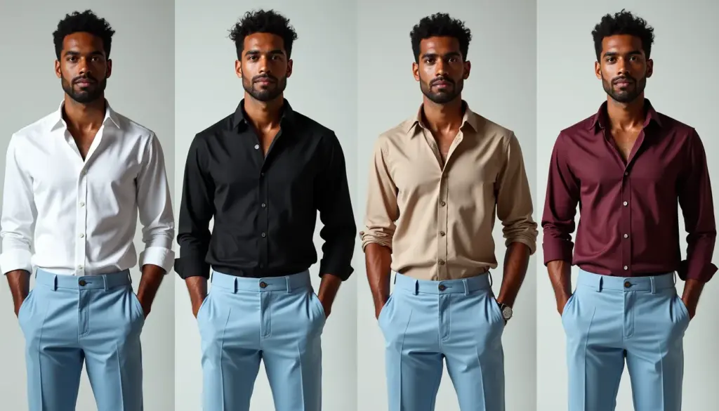 68 Cores de Blusa Que Combinam Com Calca Azul Claro Masculina em 2026