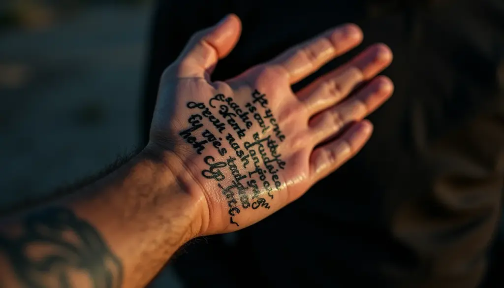 38 Masculino Tatuagem na Mao Frases de Deus Curtas para 2026